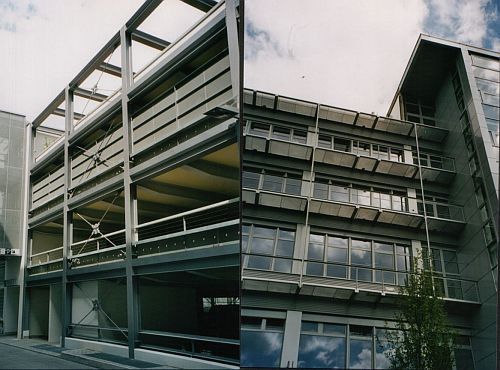 Gebäudeschutzeinrichtungen und Sichtschutz, Geländer
